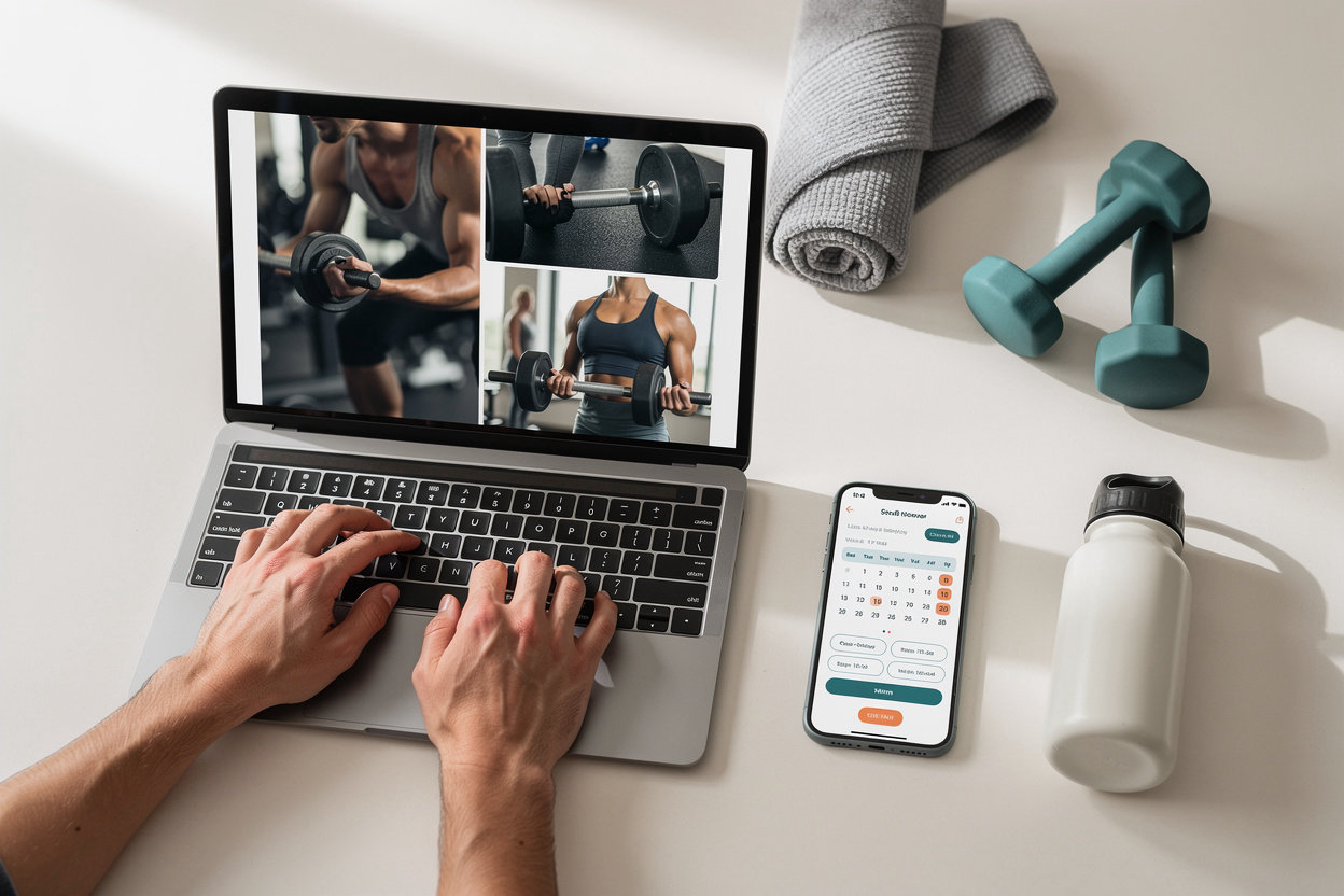 Social Media Infinity professional web design showcasing high-converting fitness website interface with booking system integration